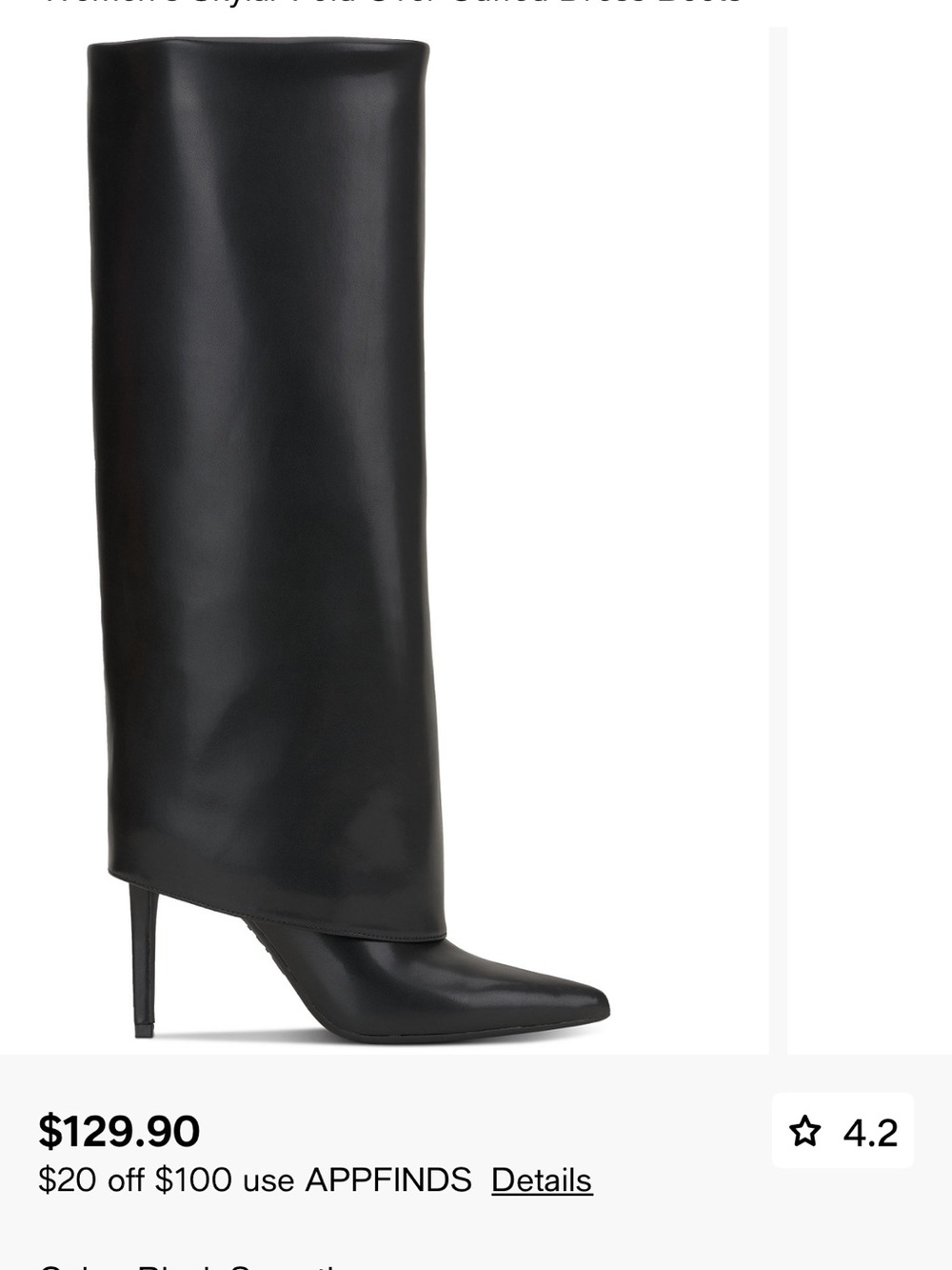 INC International Concepts Black Over-the-Knee Pointed-Toe Stiletto Boots